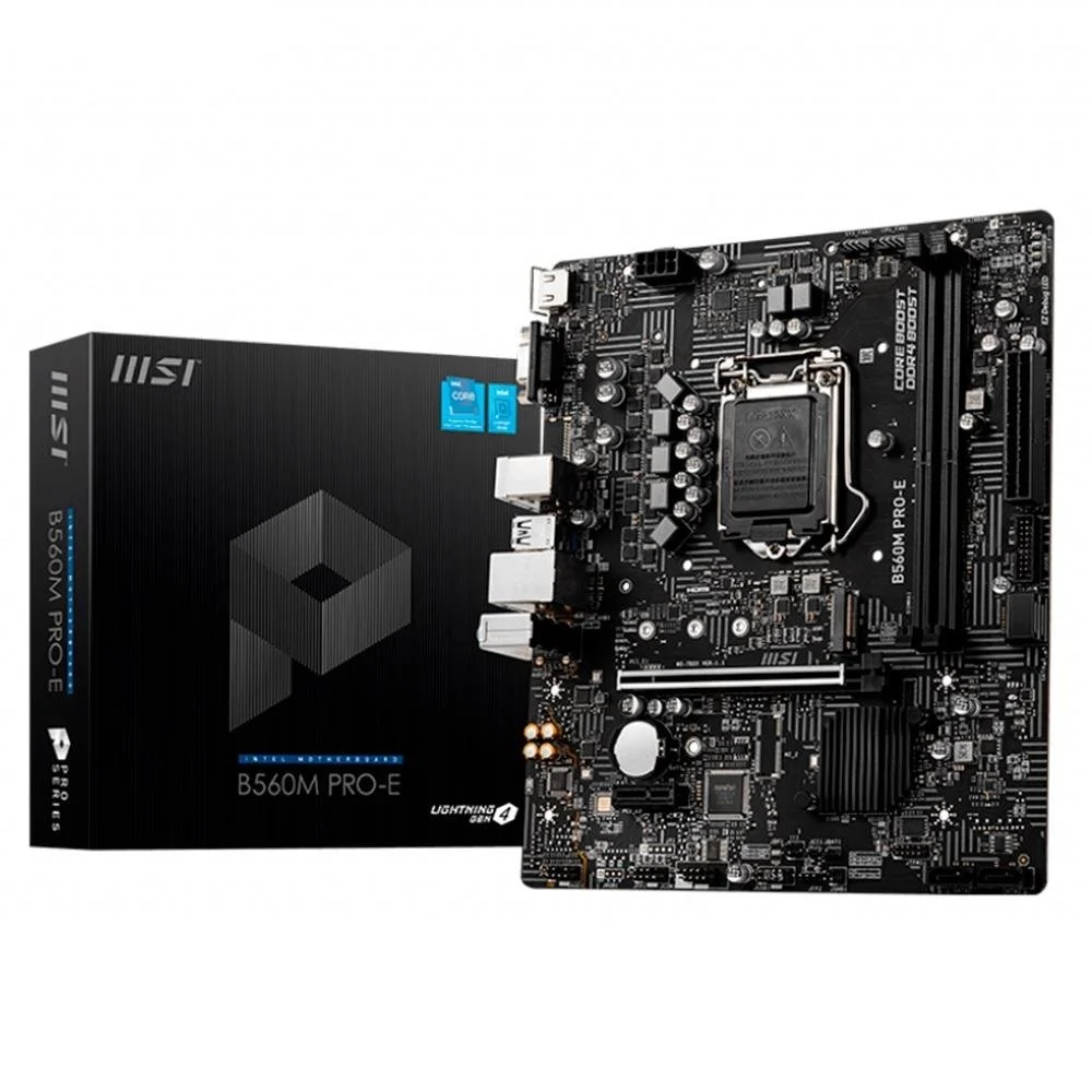 マザーボード Core i5 11400F + MSI B560M PRO Placas Mãe - Placa Mãe MSI B560M PRO-E, Intel LGA 1200, mATX, DDR4
