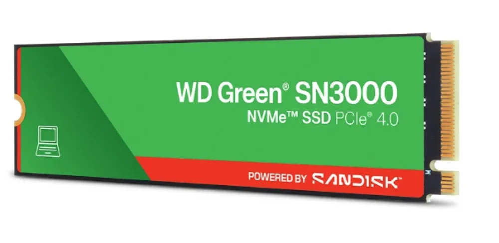 【新品・未開封】M.2 SSD WD Green SN3000 NVMe 1TB HD - Hard Disk - SSD WD SN3000, 500 GB, M.2 2280, PCIe, NVMe